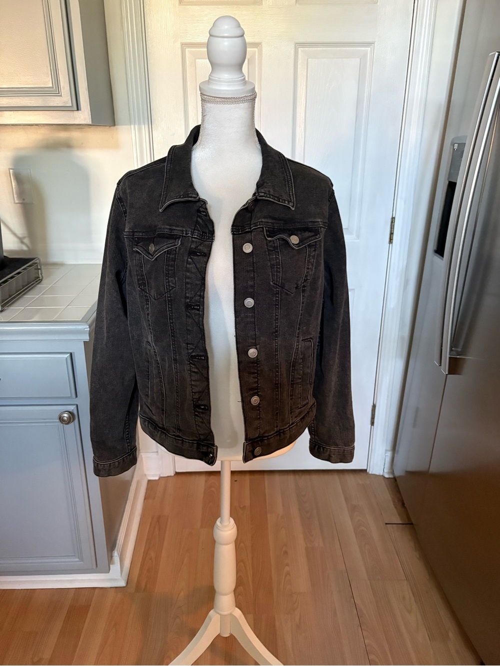 Time and Tru Girls' Grey Denim Jacket